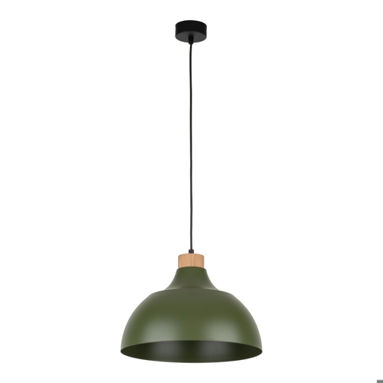Lampadario per cucina moderna verde a cupola 34 cm